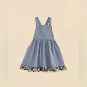 The Sunday Collective Backyard Apron Dress Flint Stone NEW size 4 Organic Cotton